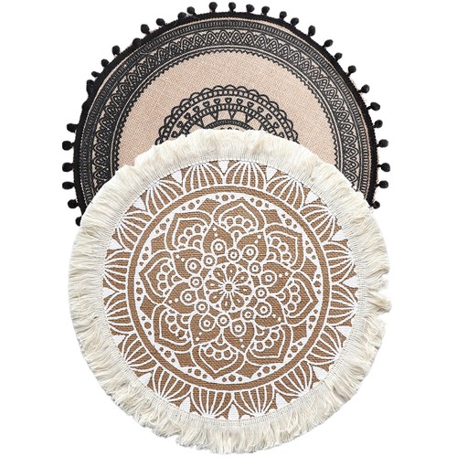 Woven jute table - woven,