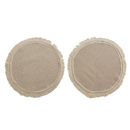 Round placemats linen - placemats, material