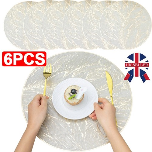 6pcs round placemats - 6pcs,