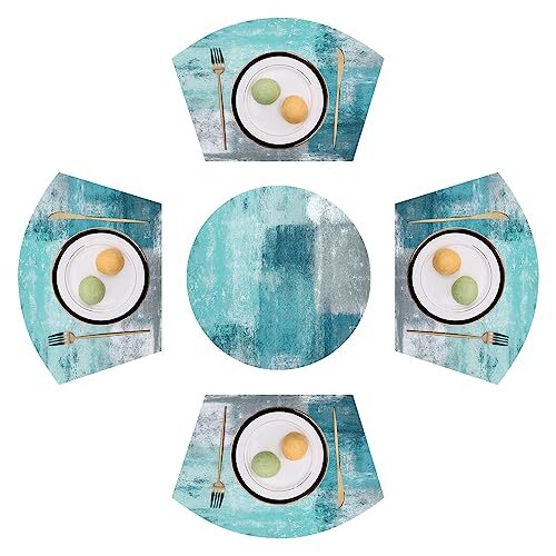 Round table placemats set - round, of