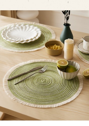 Woven table place mats - table, large