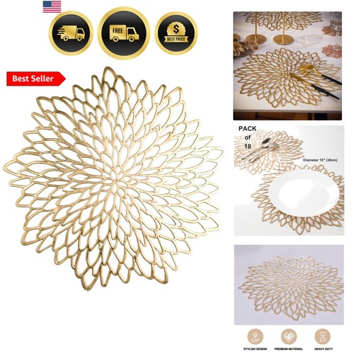Gold placemats pack - gold, 18